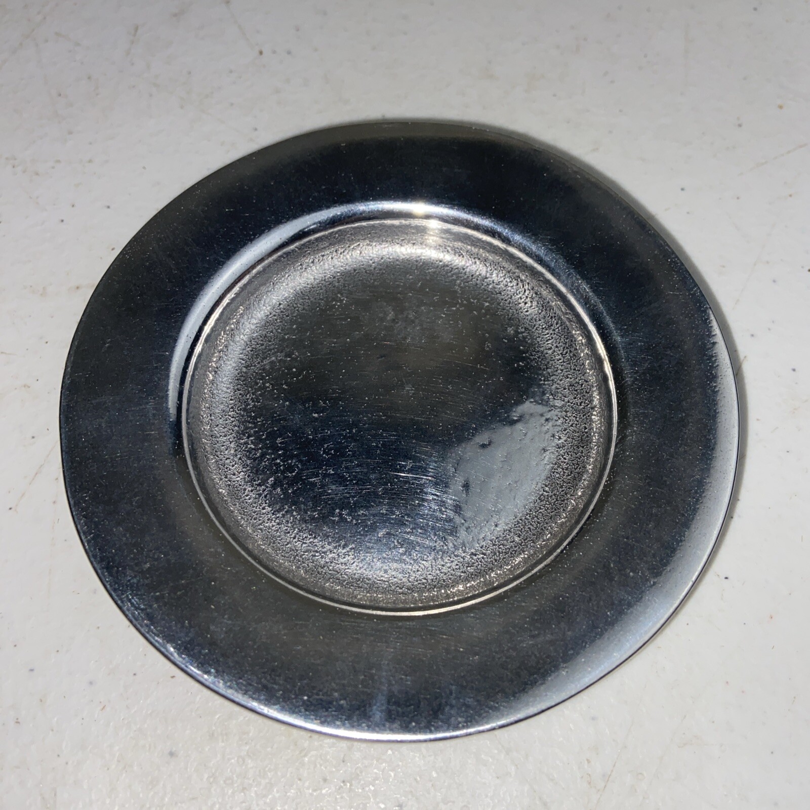 The Upjohn Company 15 Year Pewter Service Award Engraved Trinket Dish Set Of 2