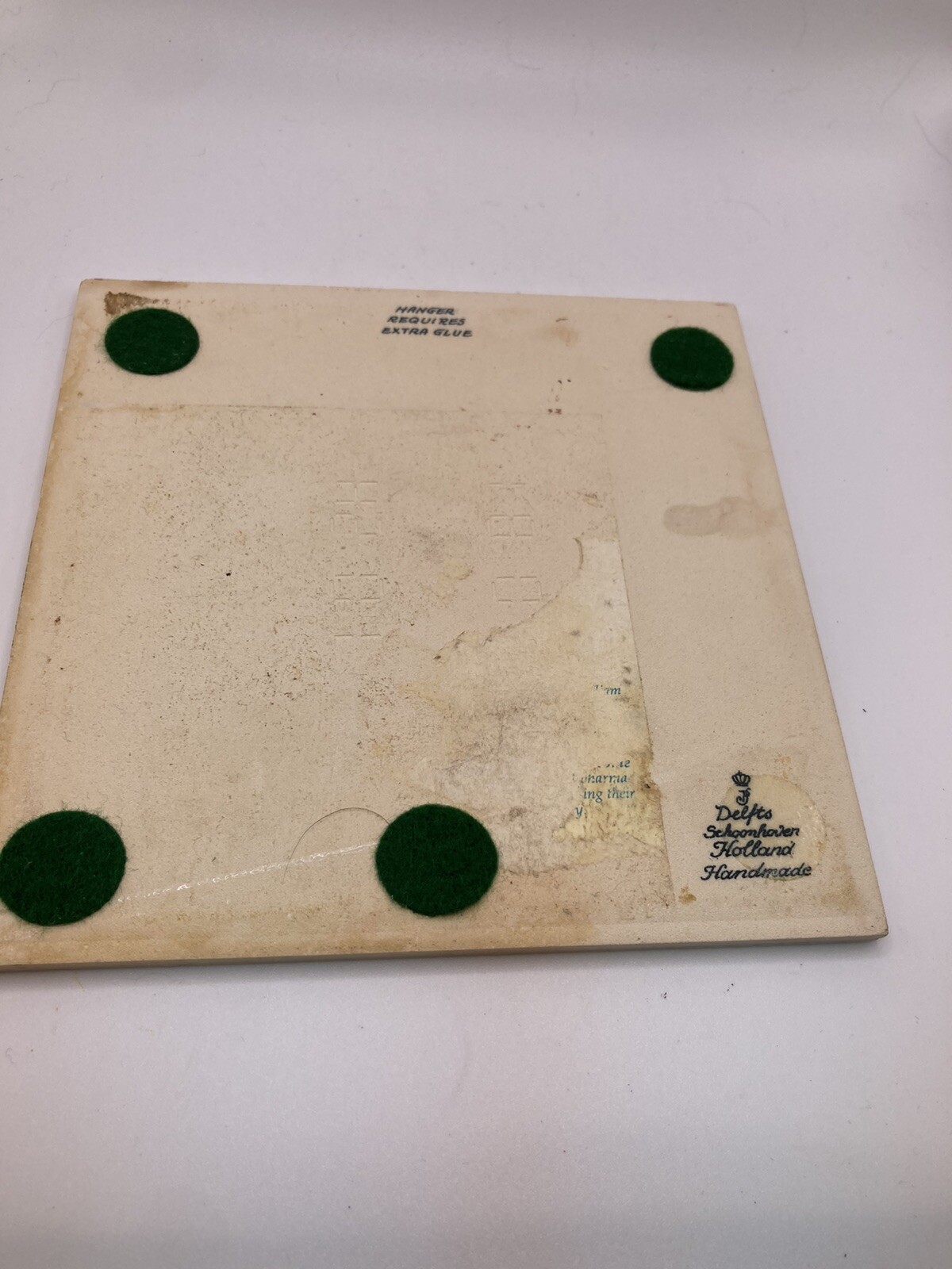 Vintage Blue Delfts Tile Burroughs Wellcome Co Pharmacy Scholarship Program 1992
