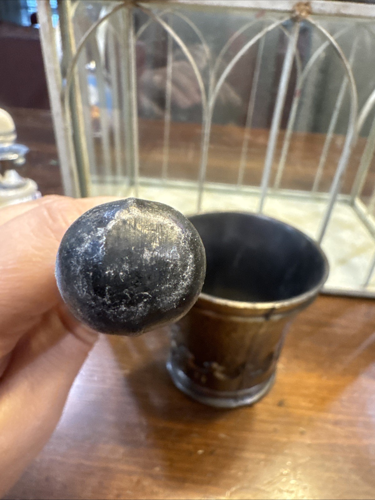 Vtg Mortar And Pestle Pharmacist Latin Apothecary Pharmacy