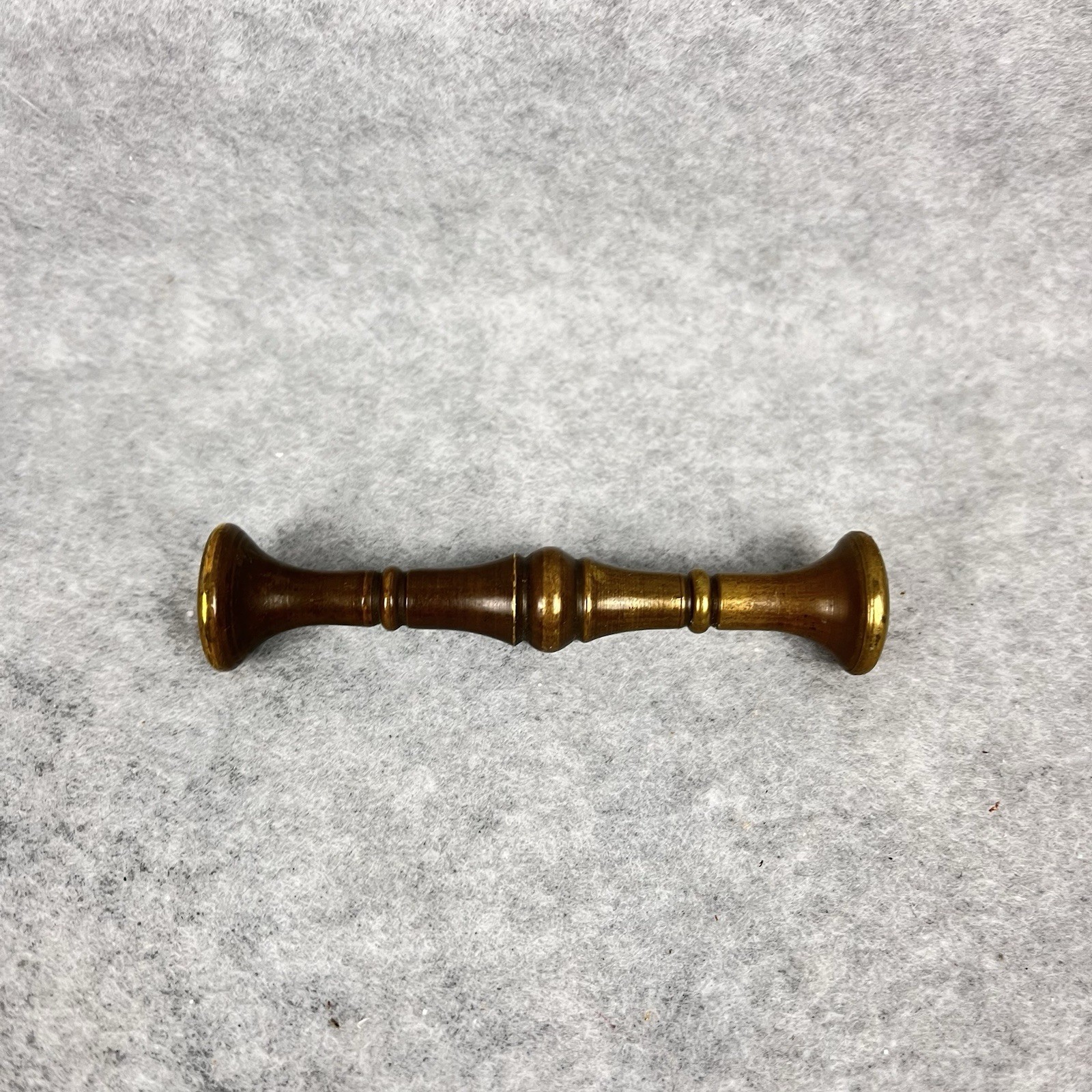 Vintage Small 2″ Tall Brass Mortar with Handles & 3″ Pestle