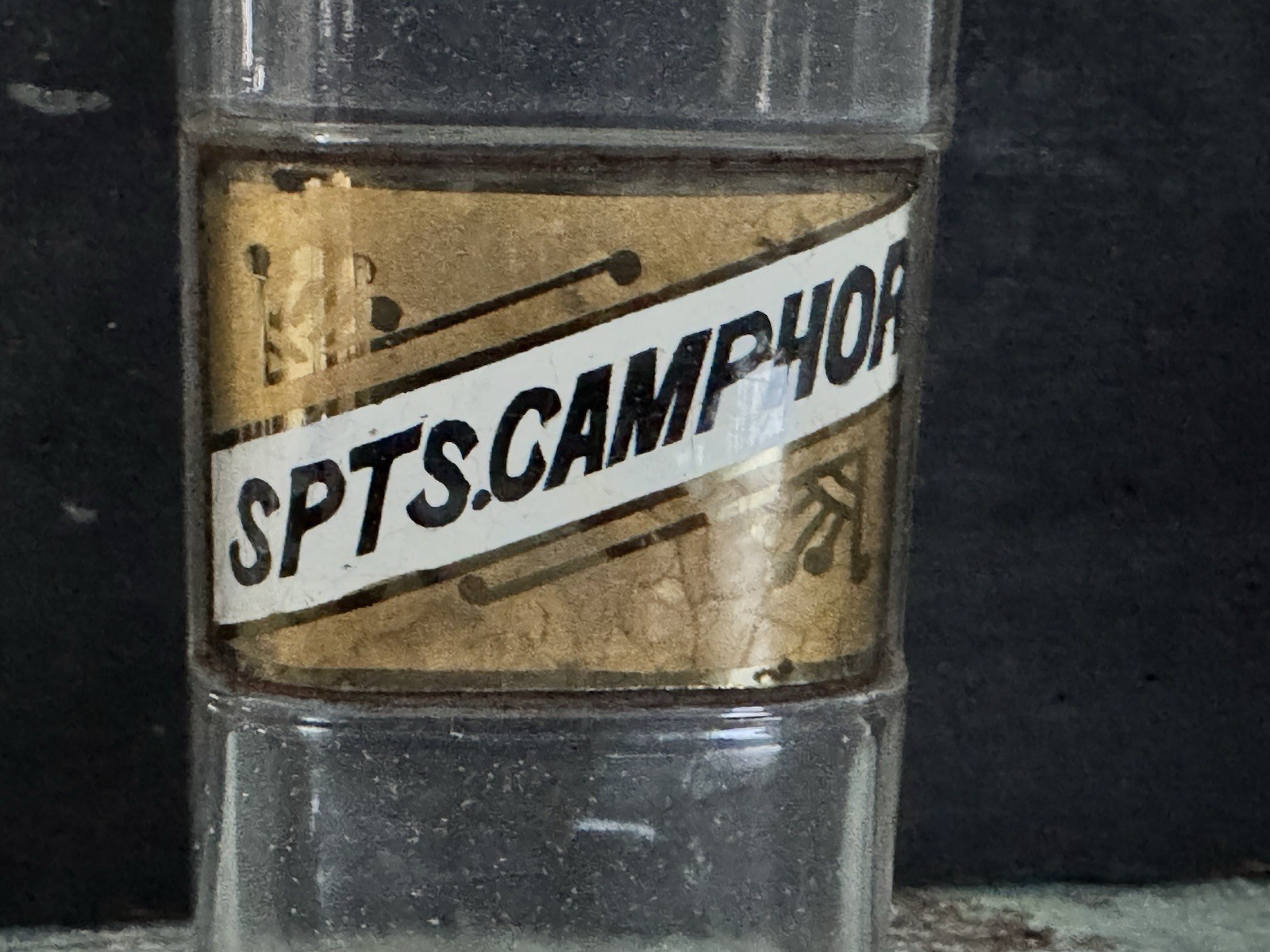 Antique Pharmaceutical Apothecary Medical Camphor Glass Bottle Jar