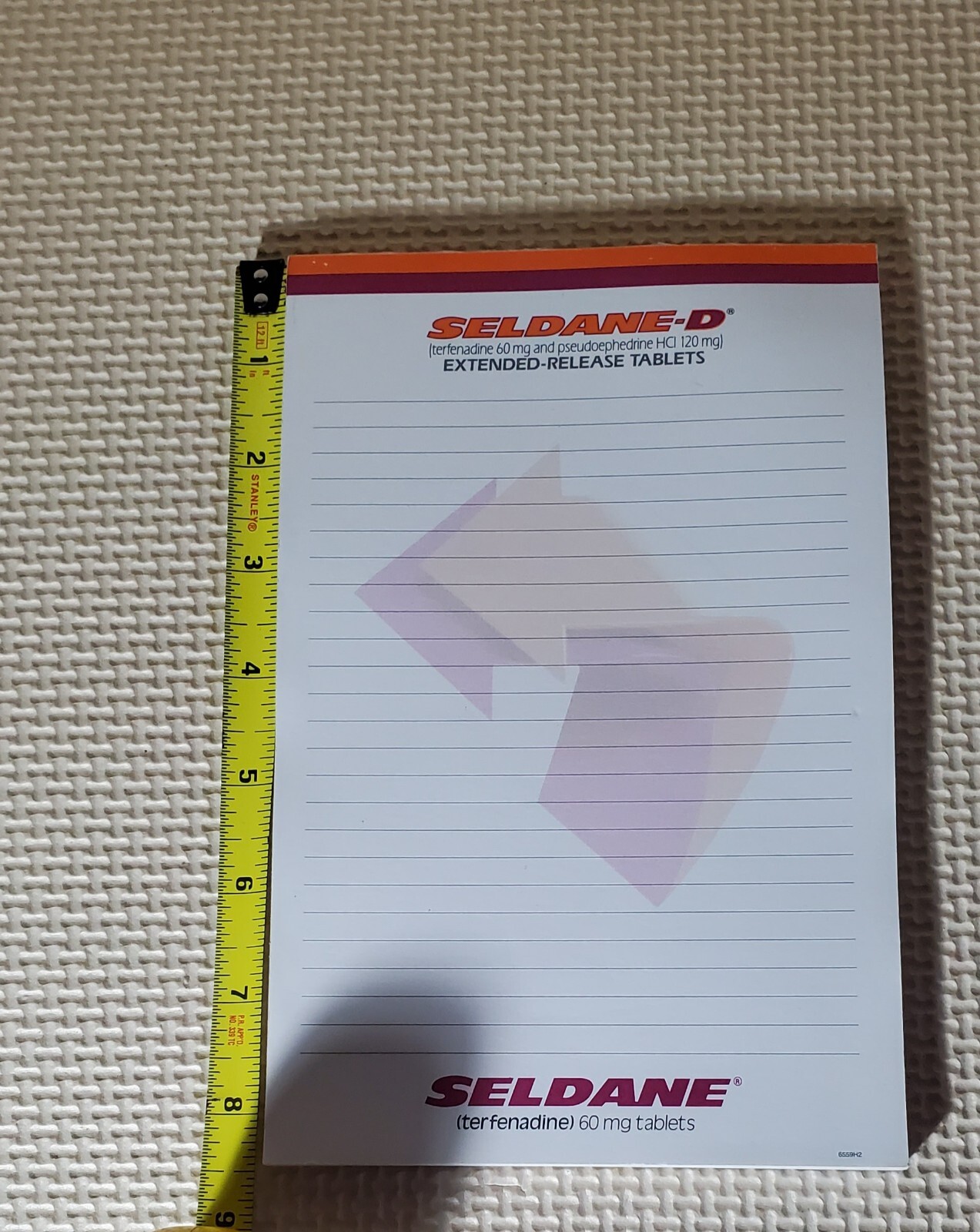 Pharmaceutical Advertising Blank Notepads Lot Of 2 8.5in.x 5.5in. -New
