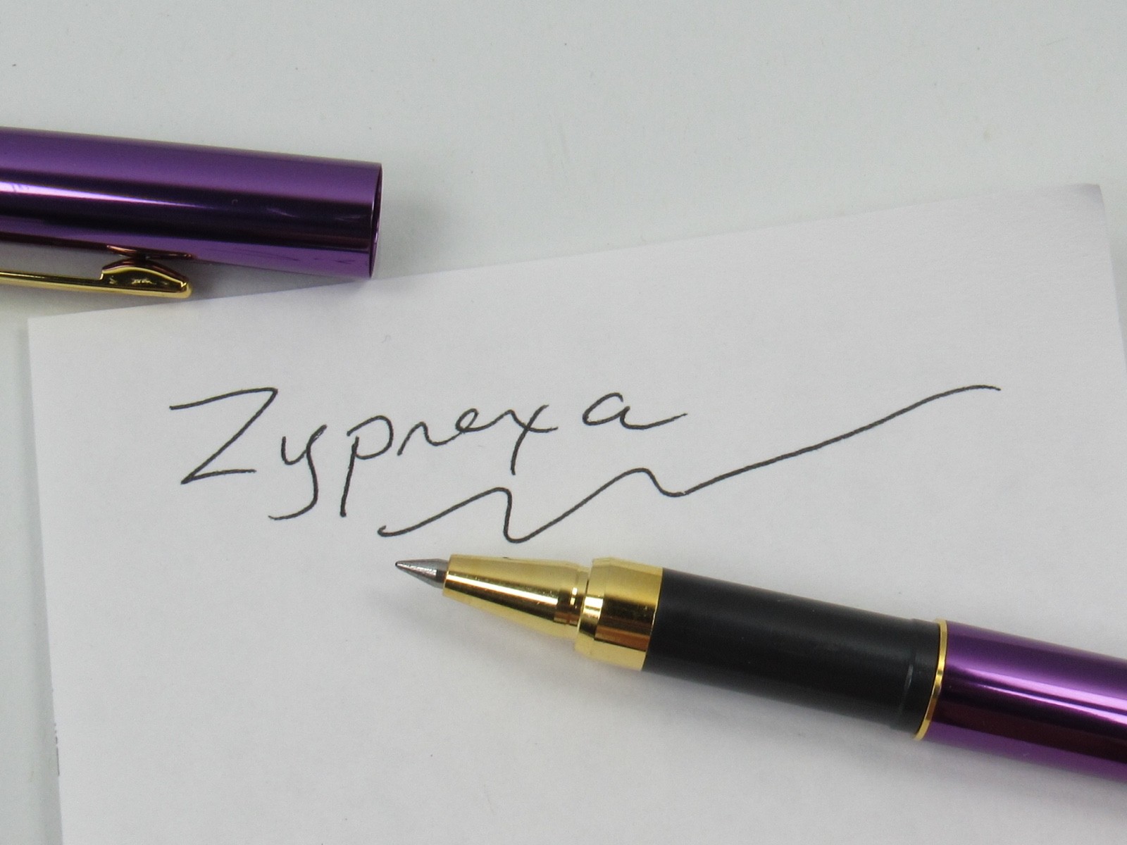 Exquisite Metallic Purple Zyprexa PEN Drug Rep Pharmaceutical Promo Last One