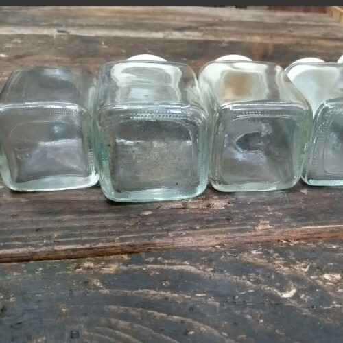 Lot Of 4 Vintage Upjohn Unicap Multivitamins Empty Bottles Collectible Jars Drug