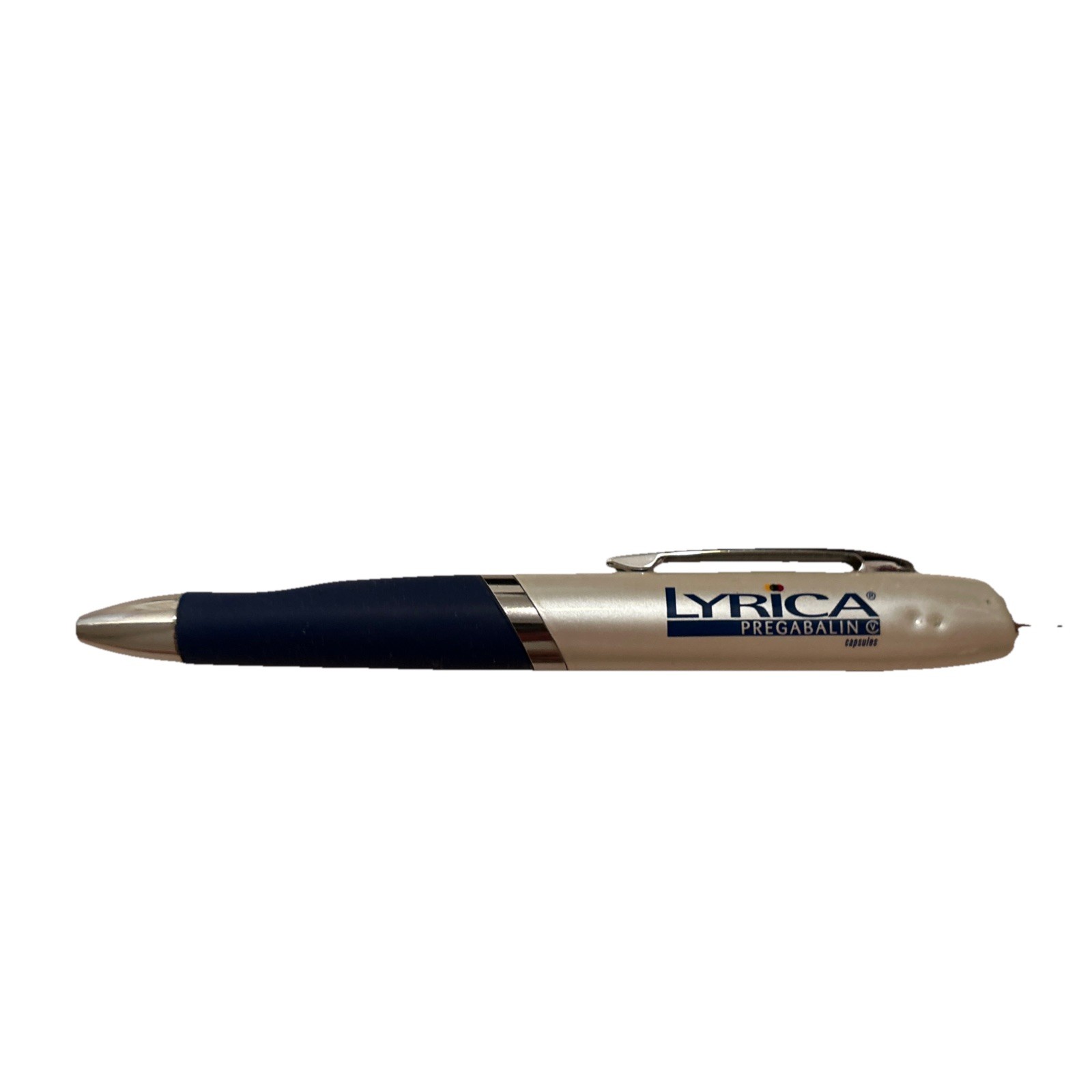 Metal Lyrica Drug Rep Pen Advertising Rubber Grip Clicks Works