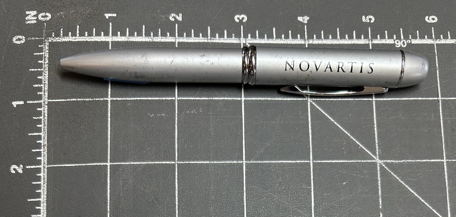 Novartis Pharmaceutical Promotional Promo Advertising Logo Silver Black Ink Pen