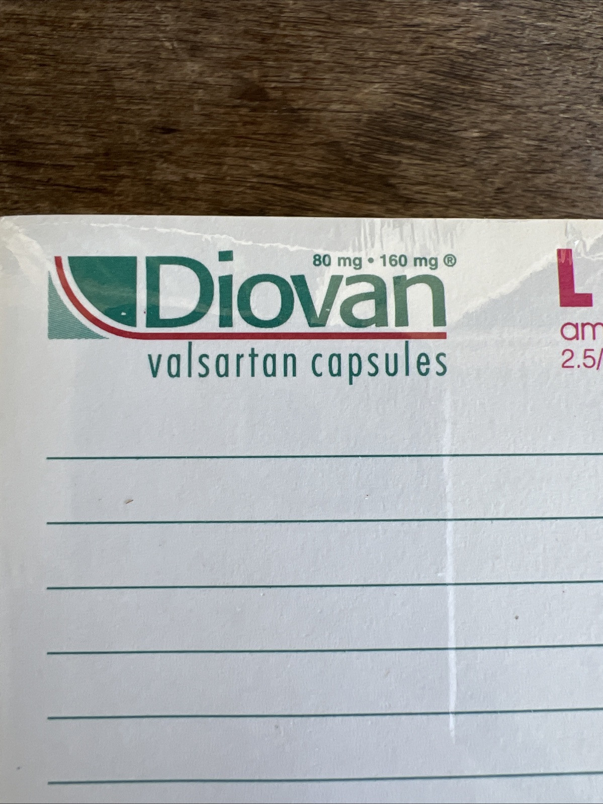 Diovan Lotrel Advertising Pharmaceutical Drug Rep Post-it Brand Note Pad Sealed