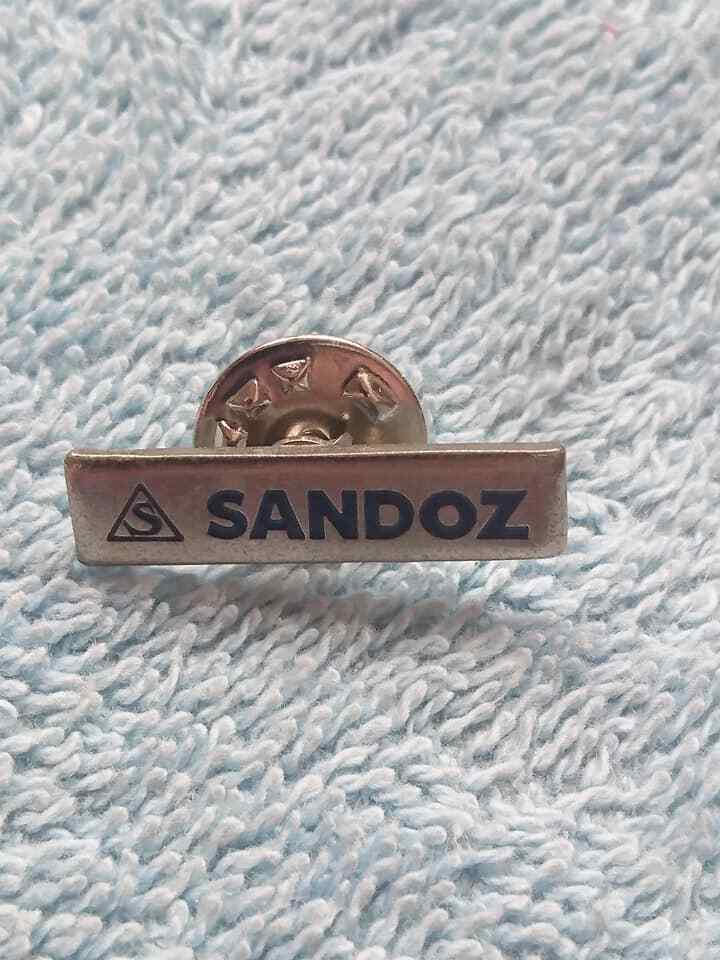 🔴SANDOZ Pharmaceuticals pin LSD Albert Hofmann Logo pin badge / second one🔴