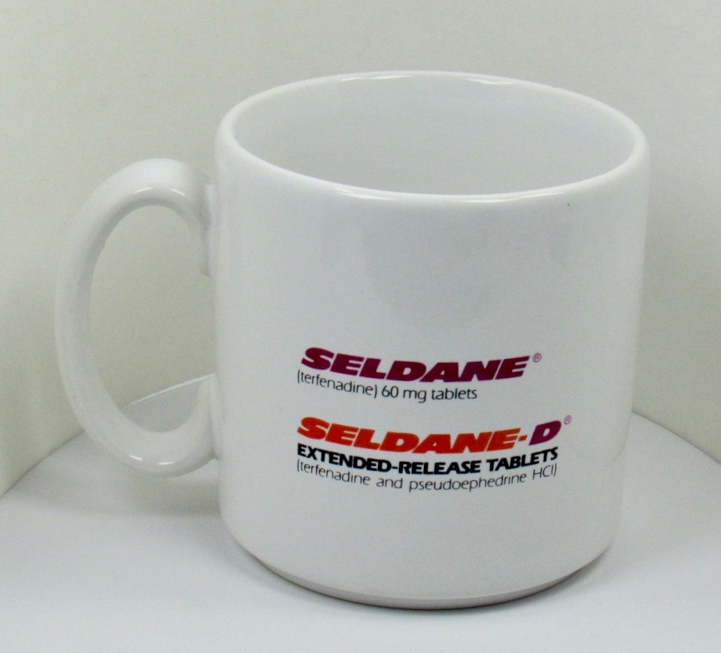 Seldane Mug Drug Rep Pharmaceutical Promo Medical Advertising Made in England