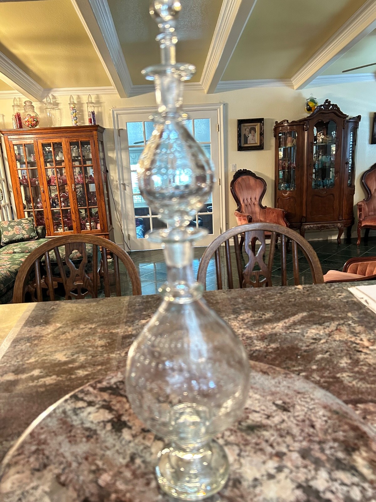 Antique RARE tigers eye show globe apothecary