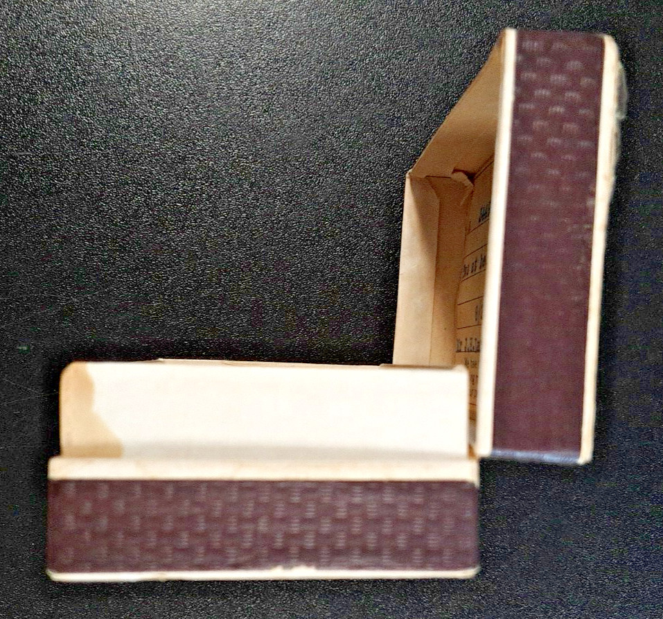 1928 Prescription 3″ Hinged Cardboard Box Silver Palace Pharmacy “Phone 51”