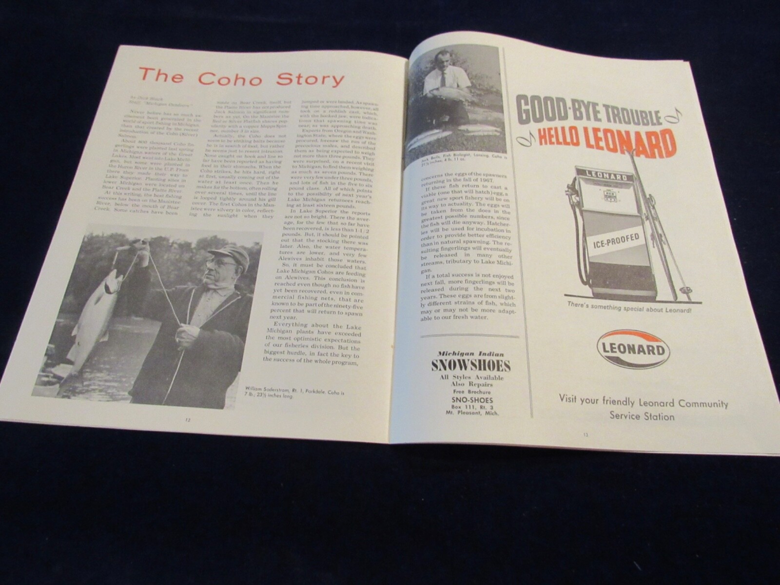 1966 Michigan Outdoors Club Digest w/Annual Fishing Contest Winners info B139