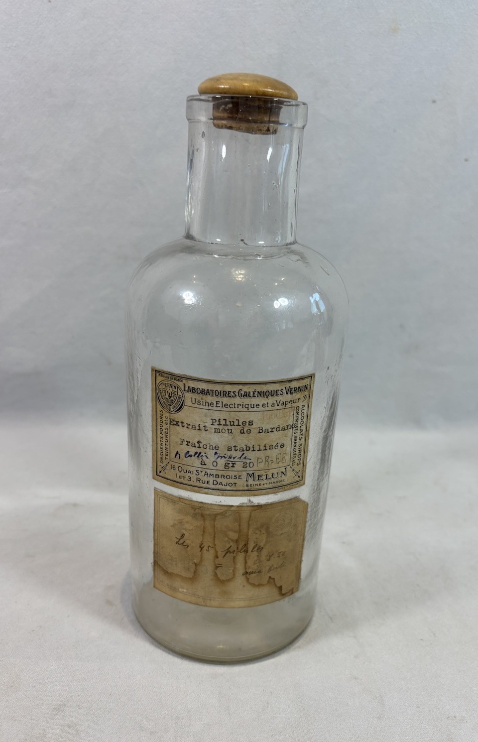 3 Antique Pharmacy / Apothecary Bottles In Blown Glass