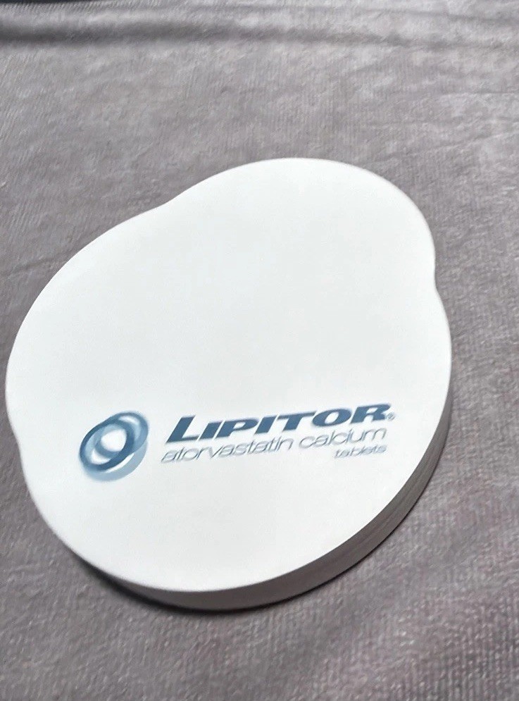 LIPITOR Drug RepAdvertising Sticky Note Pad Blue Pharmacy 2004