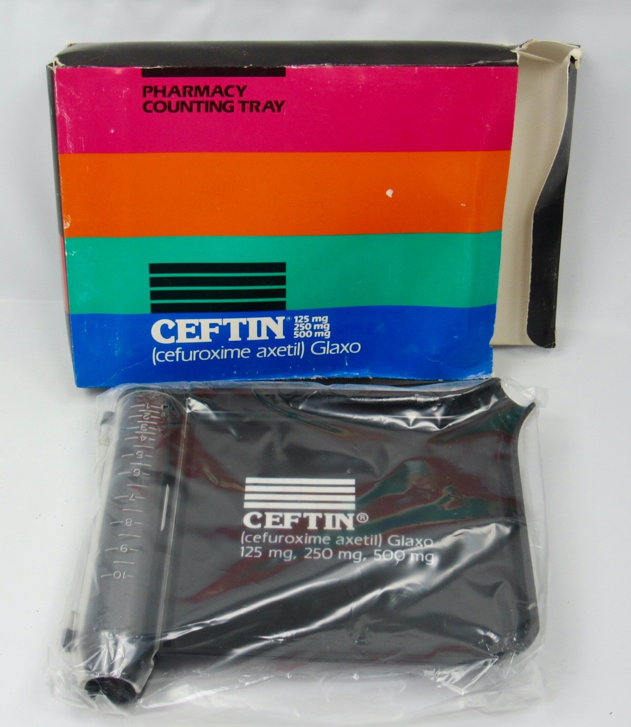 Rare Ceftin Pharmacy Counting Tray in Original Box Drug Rep Pharmaceutical Promo