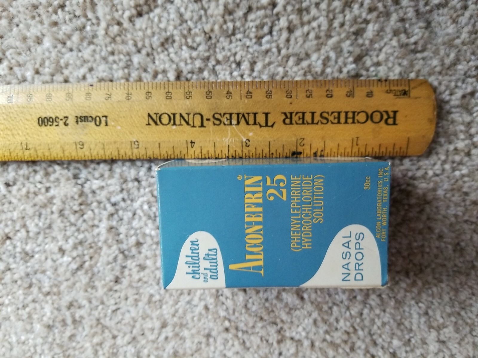 Alcon-Efrin Nasal Drops Vintage Medicine Packaging Laboratories Baby Fort Worth