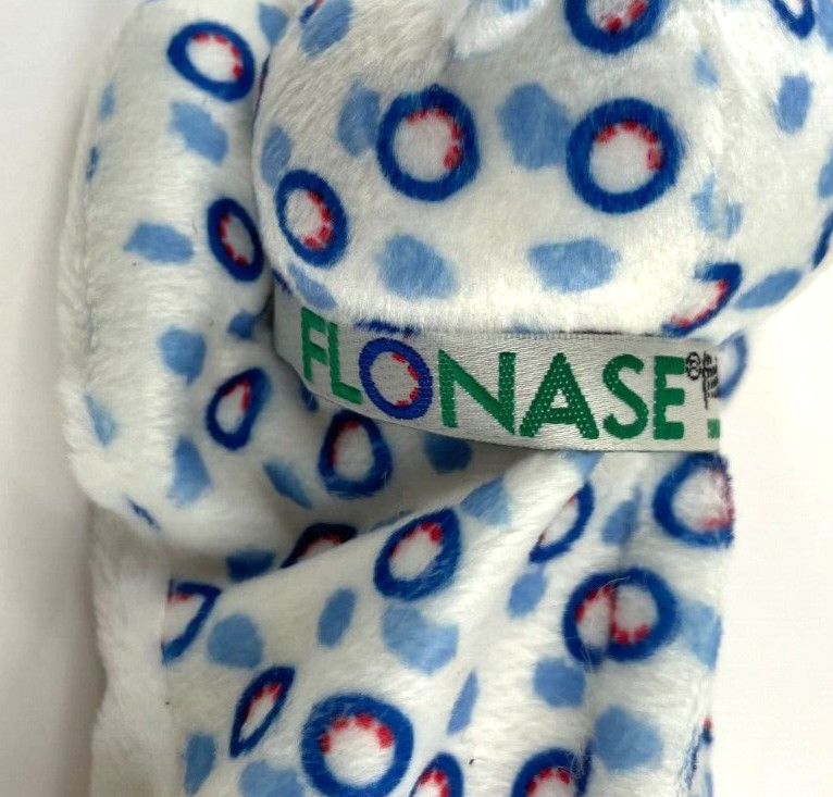 Flonase Pharmaceutical Drug Rep Plush Bear w/Ribbon Steven Smith