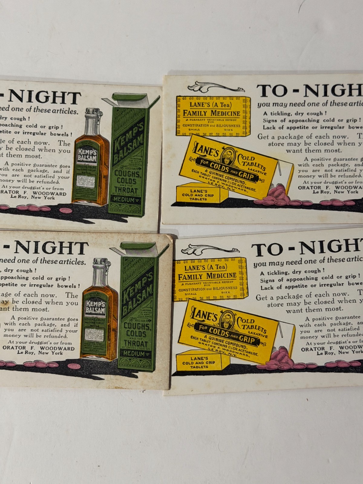 Old Blotter Kemp’s Balsam Lane’s Family Medicine Orator Woodward Le Roy NY (4)