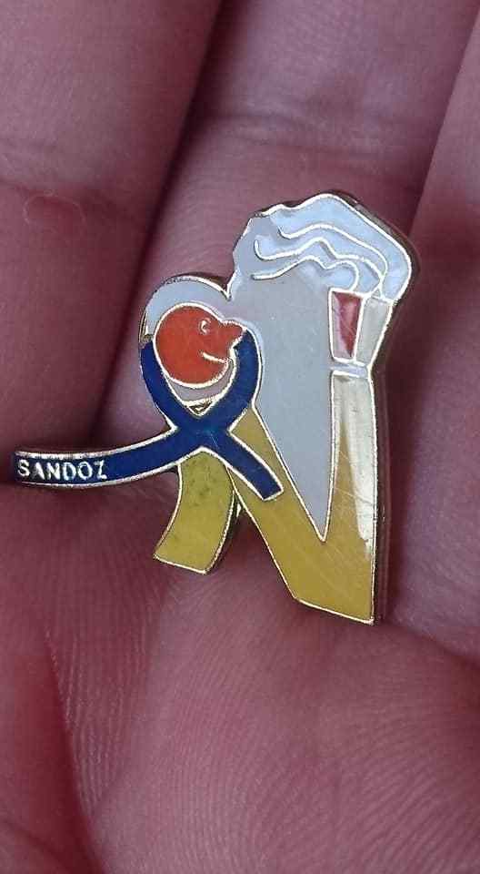 🔴SANDOZ Pharmaceuticals pin LSD Albert Hofmann pin badge🔴