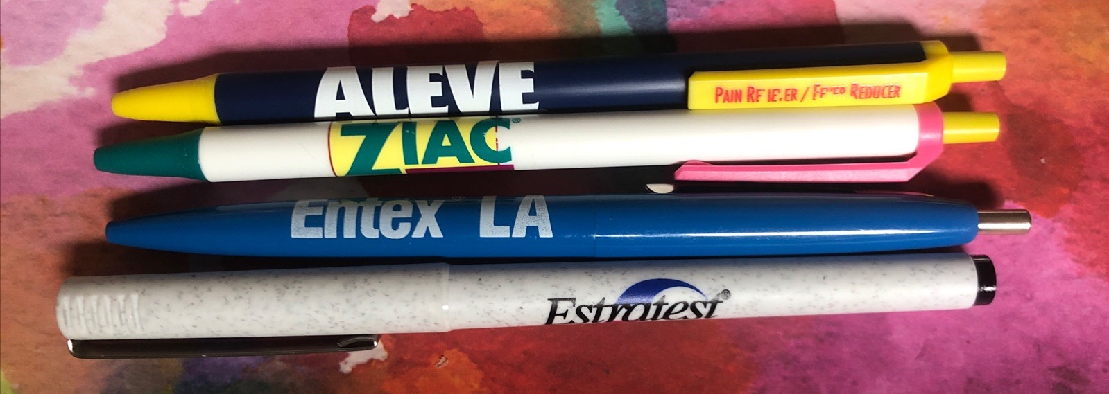 Lot Of 4 Pen Drug Rep Pharmaceutical Promo Medical Advertising Pens