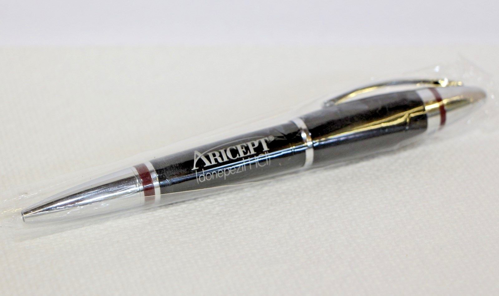 Pharmaceutical Pen Aricept Heavy Metal Drug Rep Black and Silver