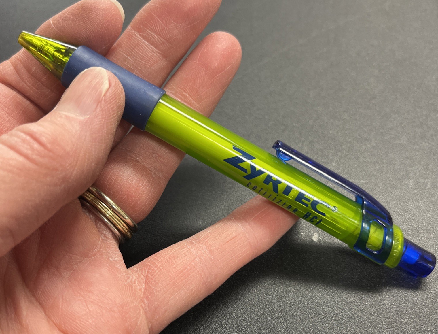 Zyrtec PEN Drug Rep Pharmaceutical Promo Advertising Green Blue Click