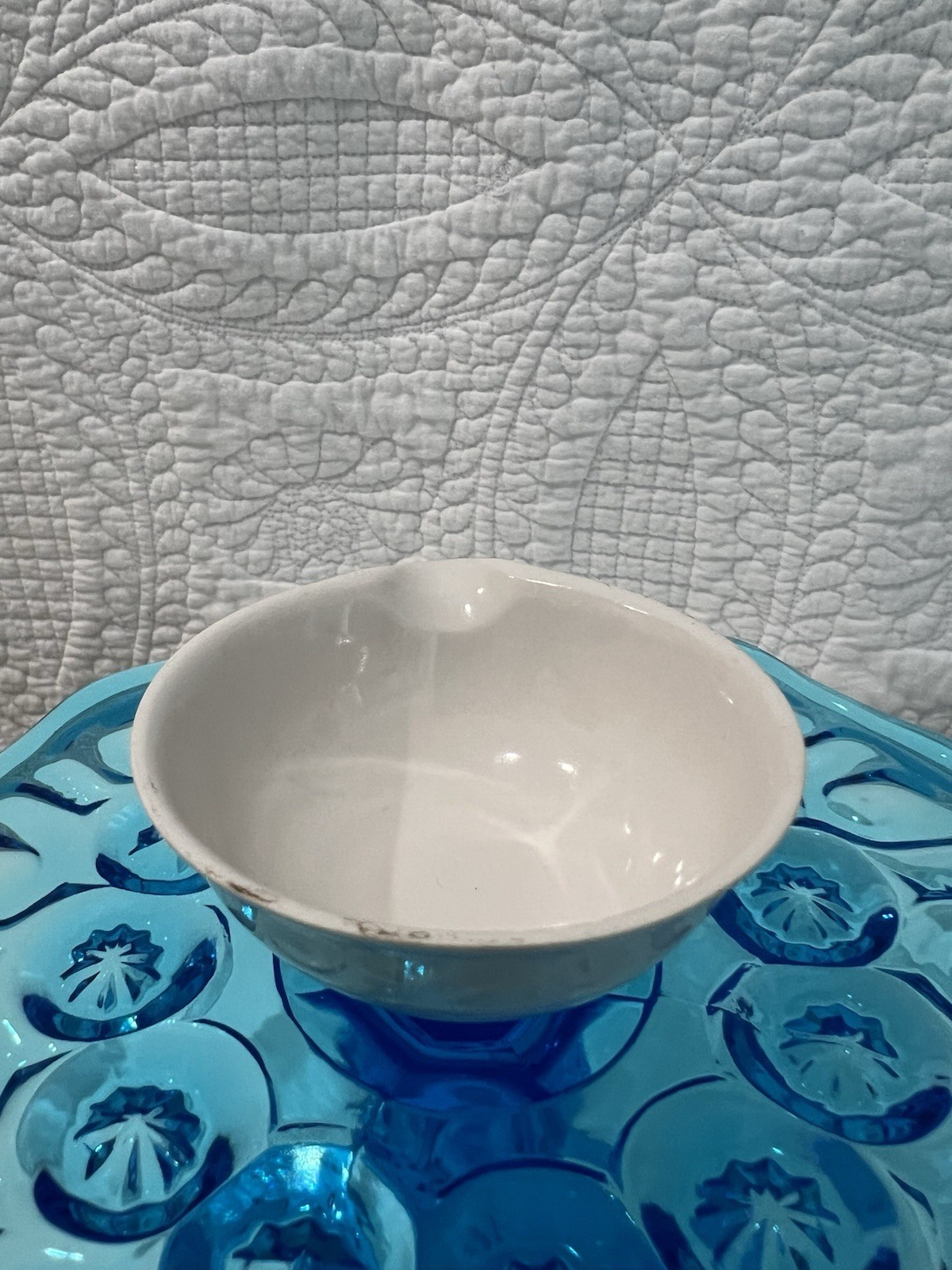 Vintage Coors USA Apothecary Porcelain Evaporating Lab Dish Spout Bowl 03 3 Inch