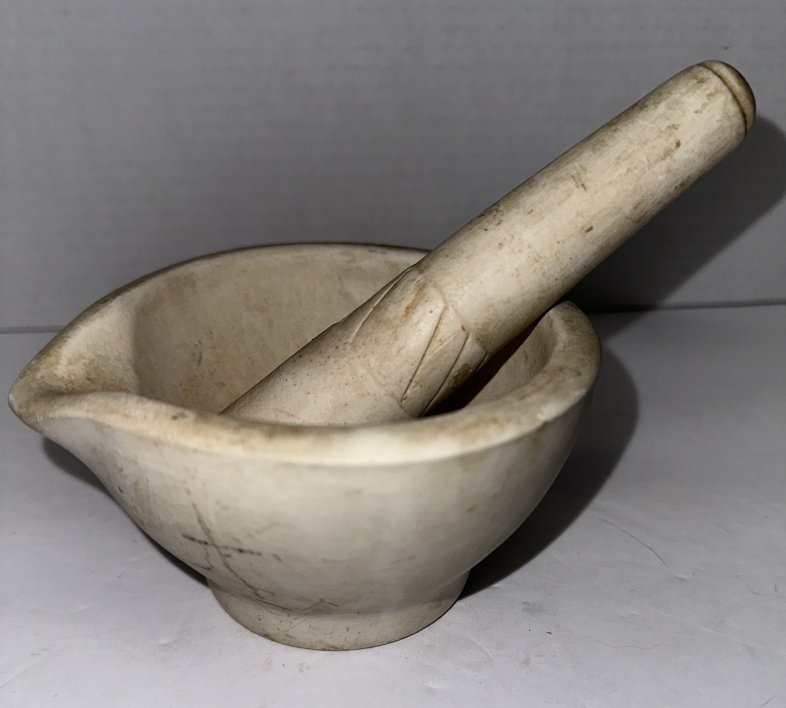 VTG MASON CASH English Ceramic Porcelain Mortar & Pestle Apothecary England