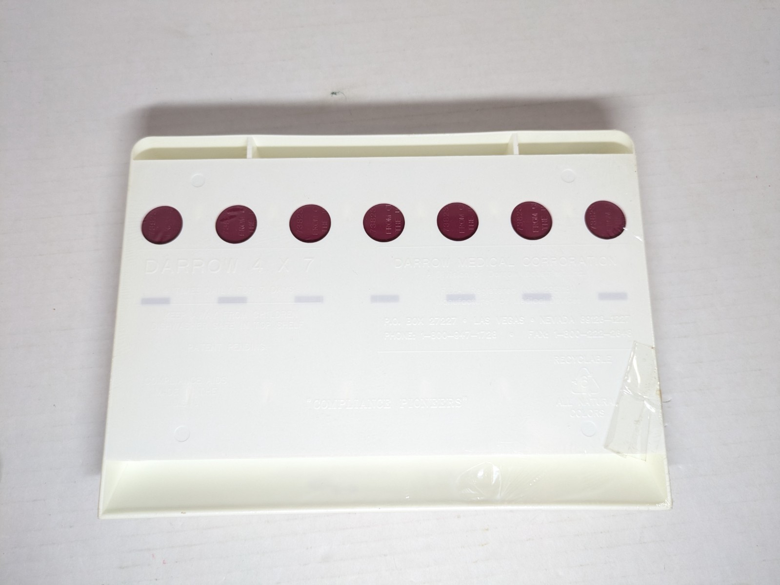 SEALED Vintage Aricept Pharmaceutical Drug Rep Promo 7 Day Pill Organizer Sorter