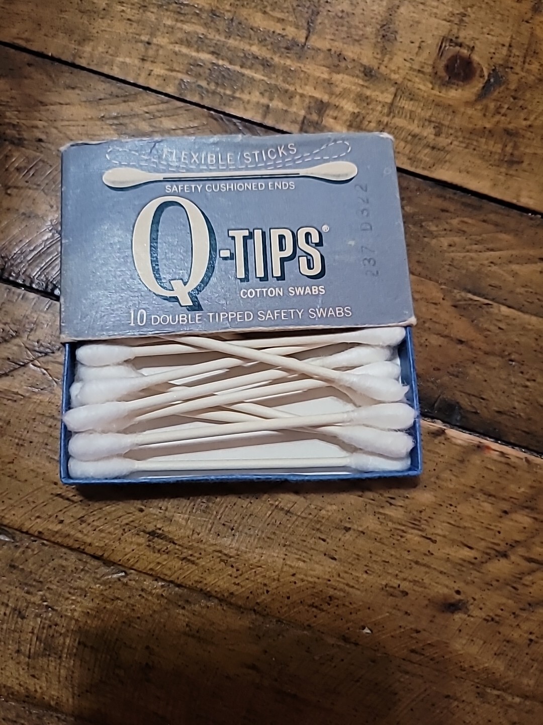Vintage Q-Tips Sterilized Cotten Swabs W/Box,  Pharmacy
