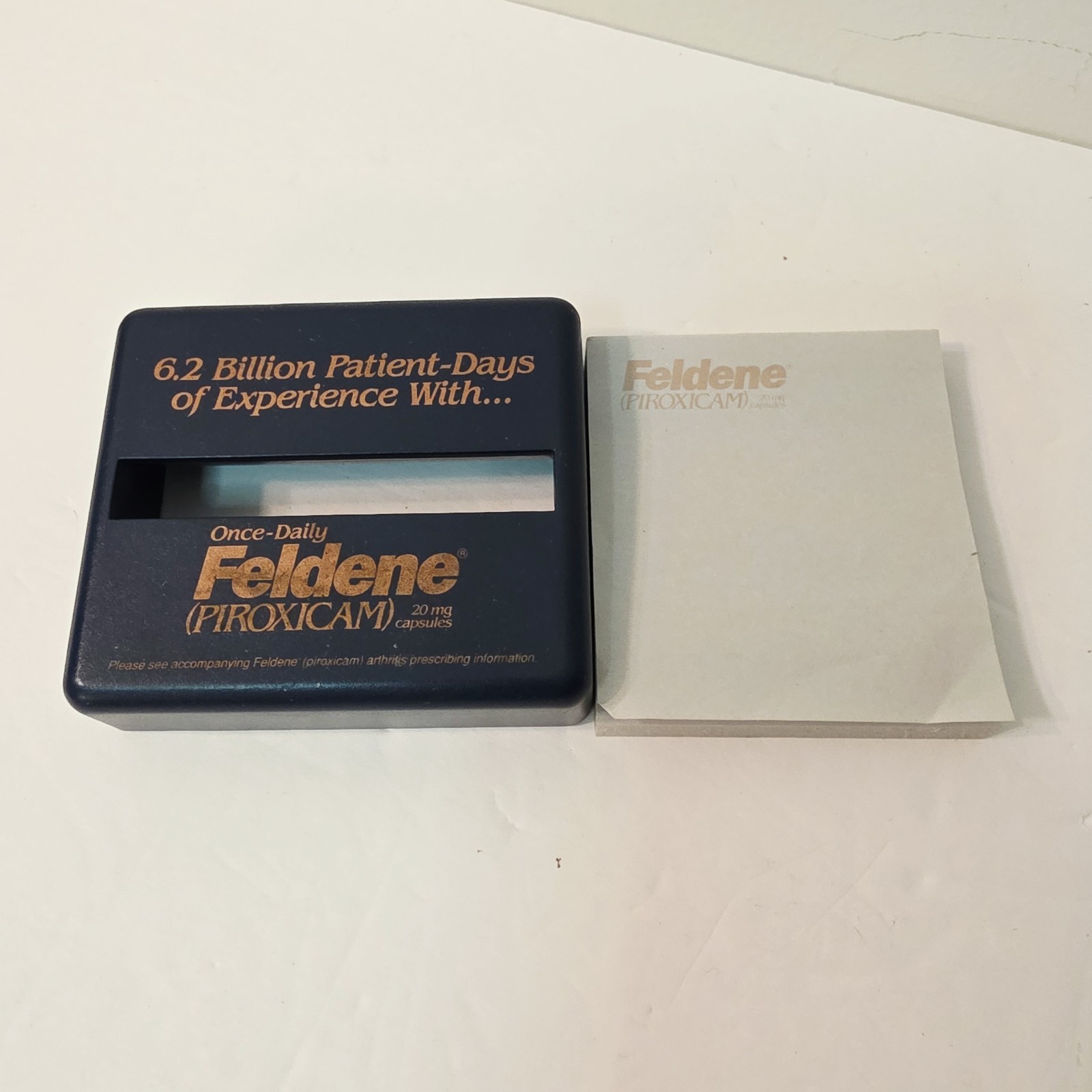 Rx, Pharmacy Feldene Post-It Note Pad and Paper Weight Promotional Advertising