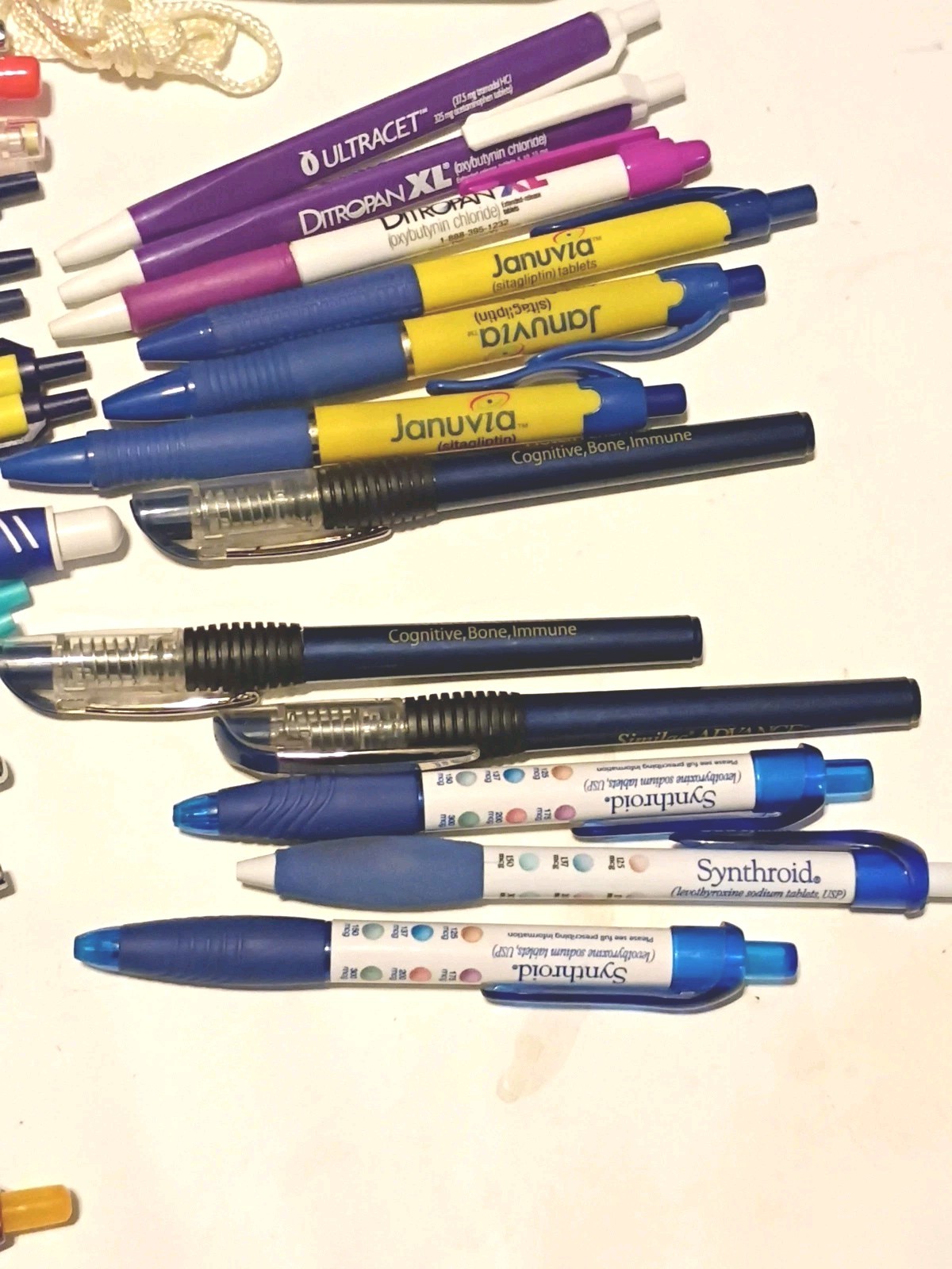 Pharmaceutical Pens Drug Rep Januvia, TriCor, Altace, Enablex & More Lot of 48