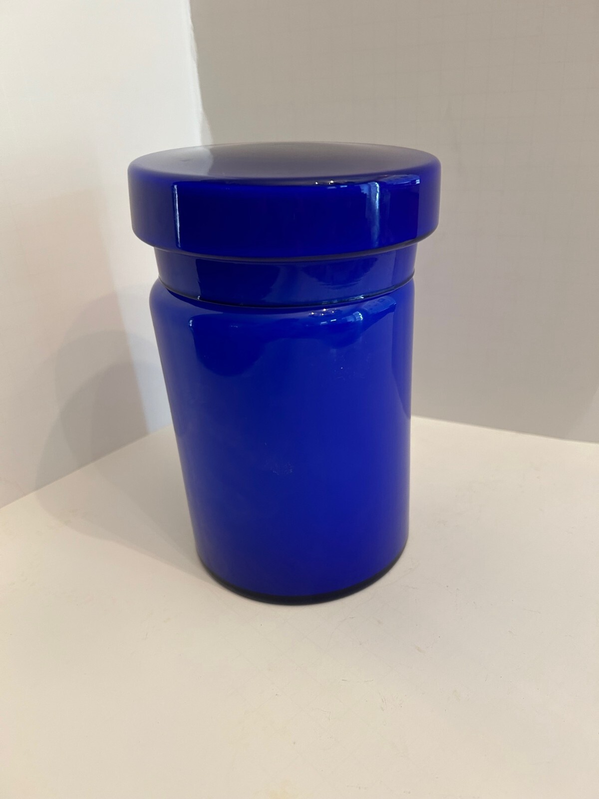 Vintage Cobalt Blue Glass Jar