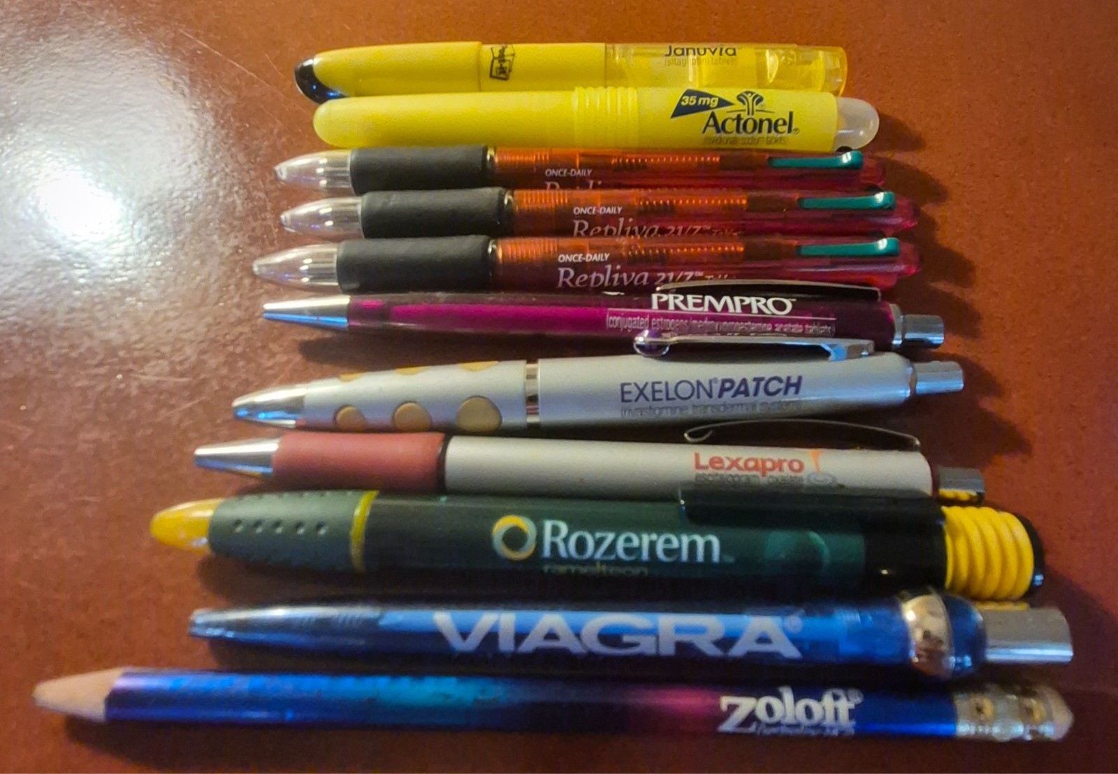 Drug Rep Pharmaceutical Advertising Pens Lot 11 Pencil Markers Zoloft Viagra