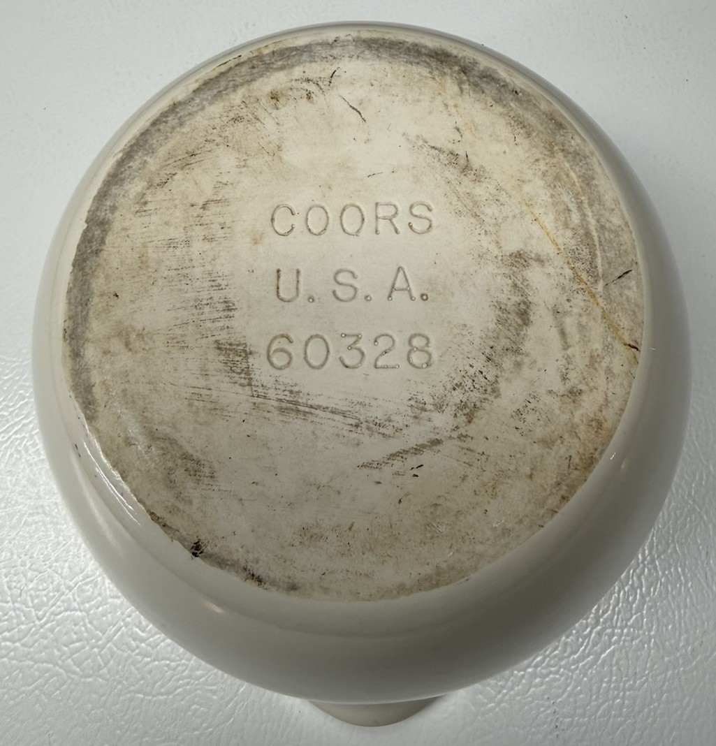 Vintage Coors USA Heavy White Porcelain Lab Mortar Apothecary 60328 Older 👀 👀