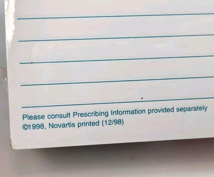 Diovan Lotrel Advertising Pharmaceutical Drug Rep Post-it Brand Note Pad Sealed