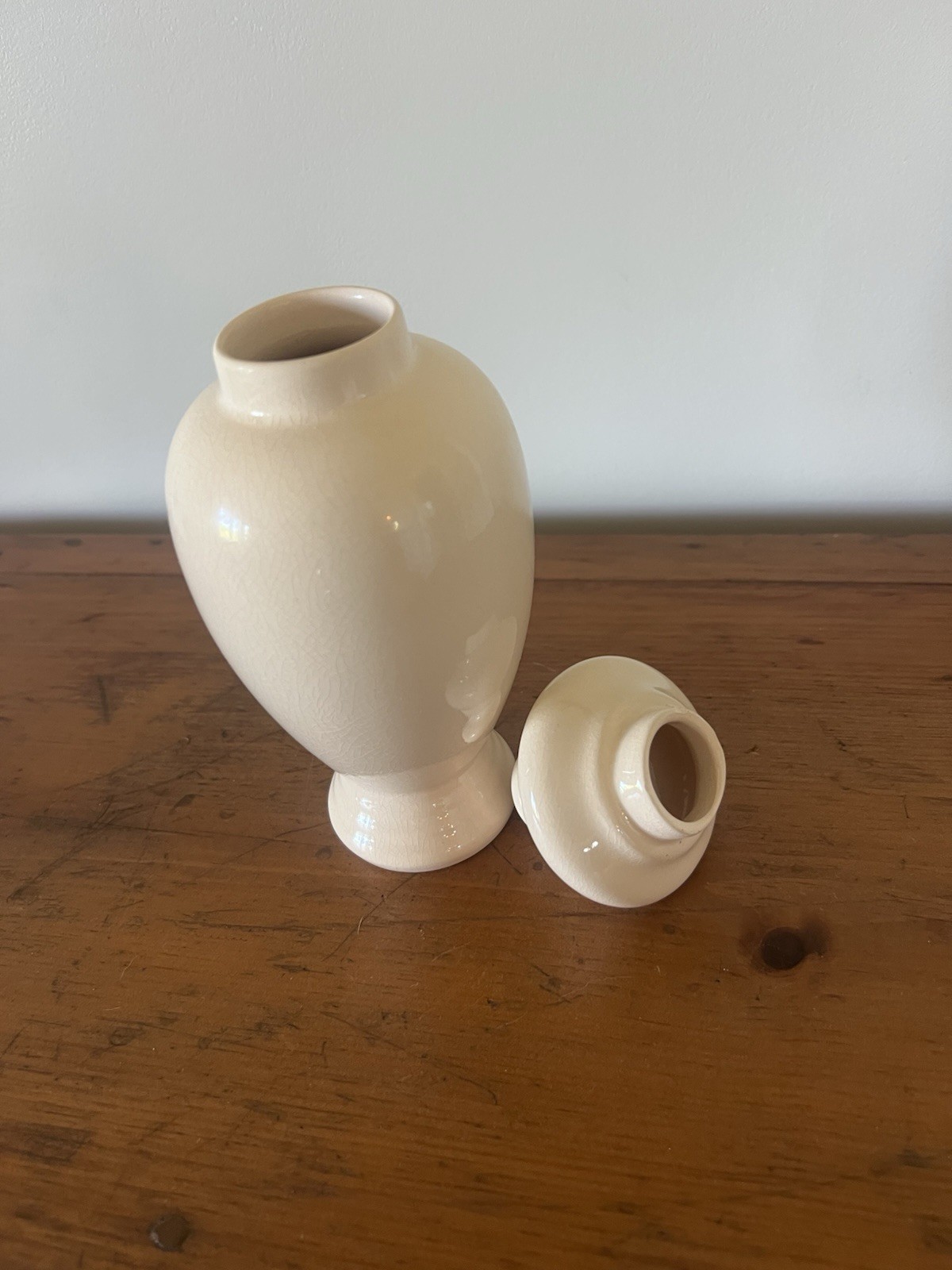 Vintage Lilly Ceramic Gum Arab Apothecary Pharmacy Jar Made in Portugal