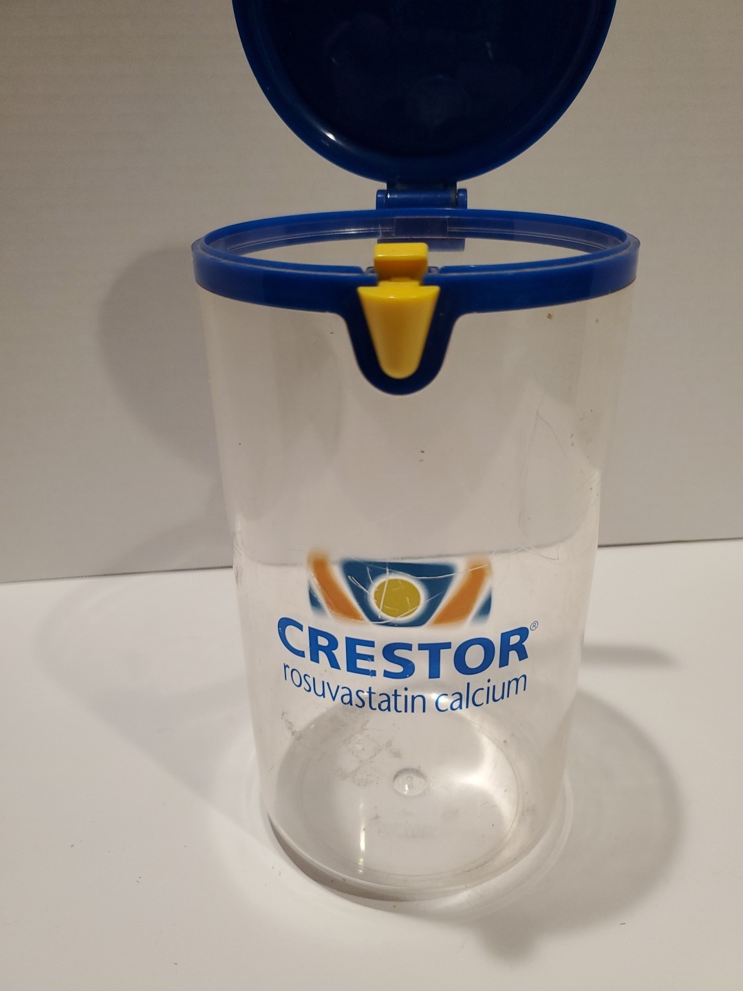 Crestor Promotional Storage Cup & Pen | Pharmaceutical Drug Rep Advertising