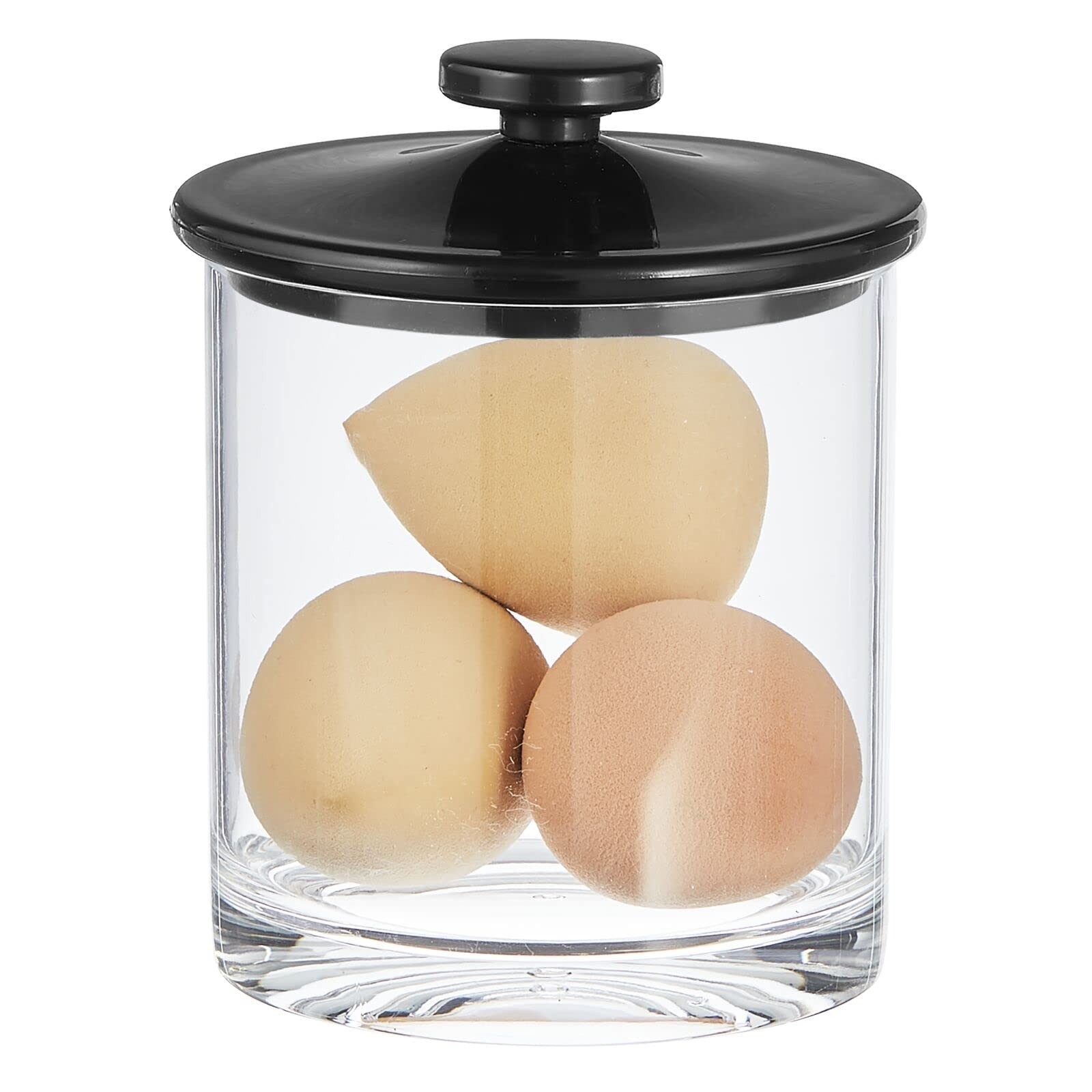 mDesign Small Modern Apothecary Storage Organizer Canister Jars – Acrylic Con…