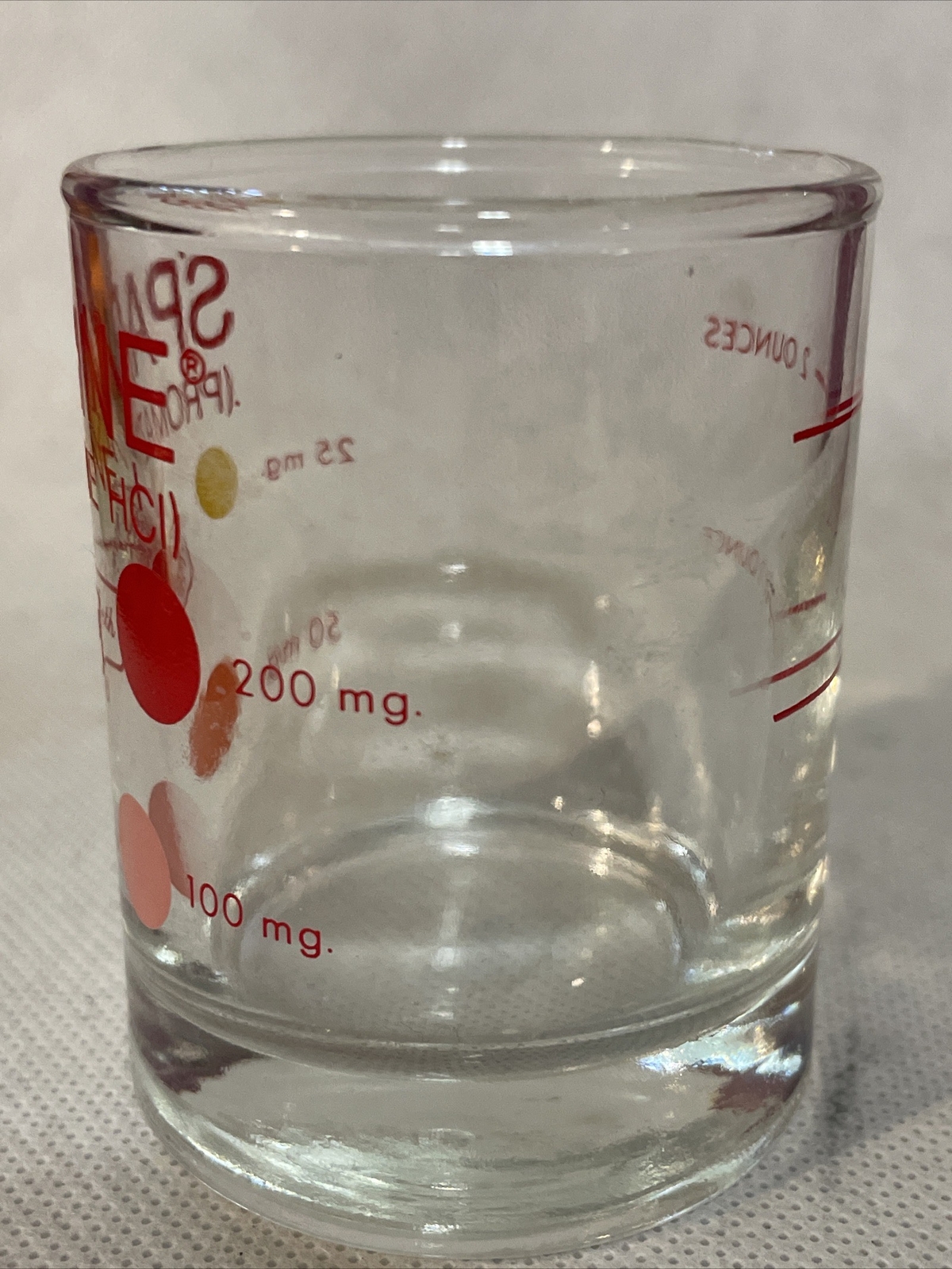 5 Sparine Wyeth Libbey Glasses 2 oz Measuring Cups