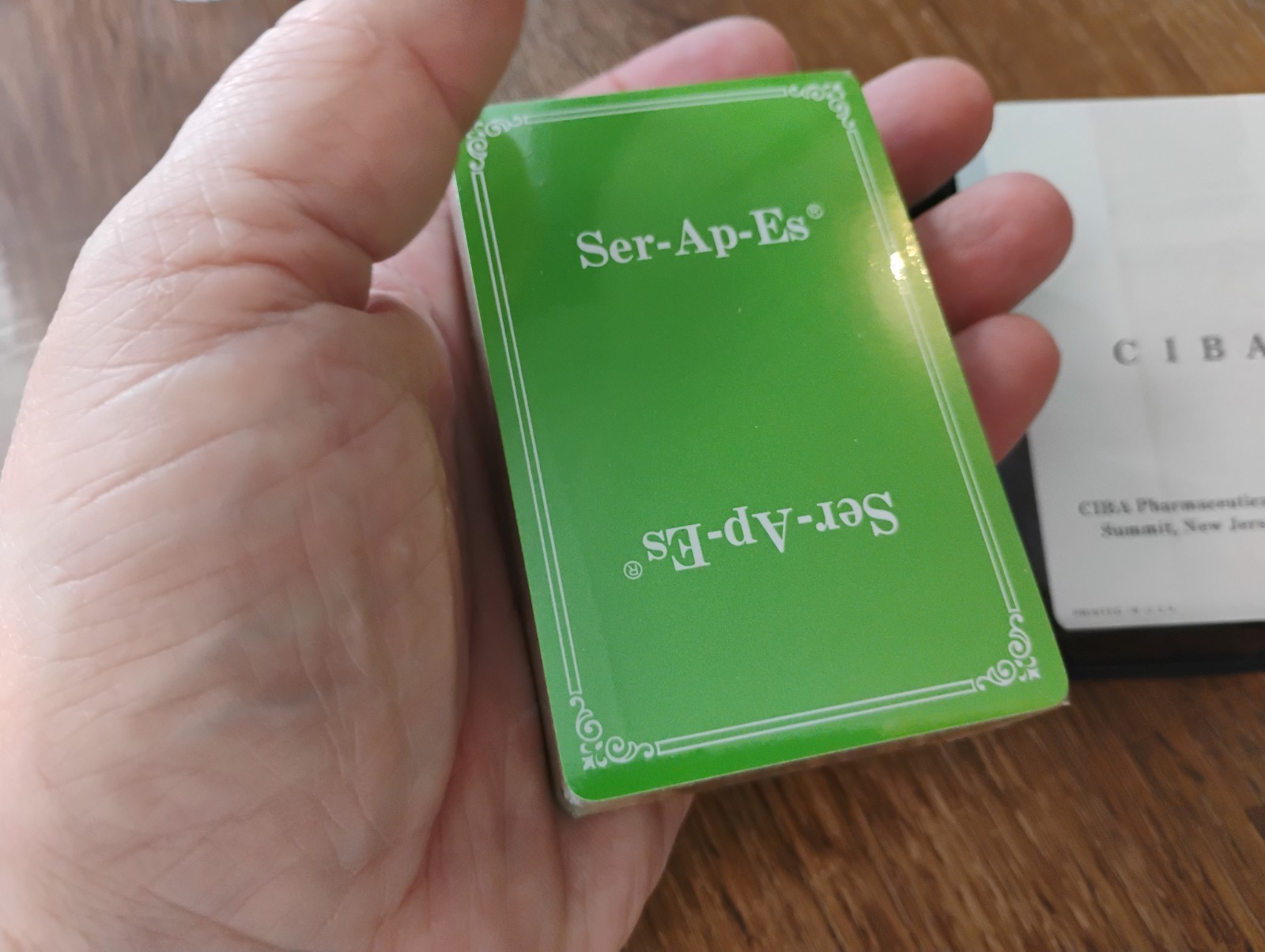 VTG 1966 Ser-Ap-Es Playing Cards Set SEALED NOS Drug CIBA Pharma Promo Medical