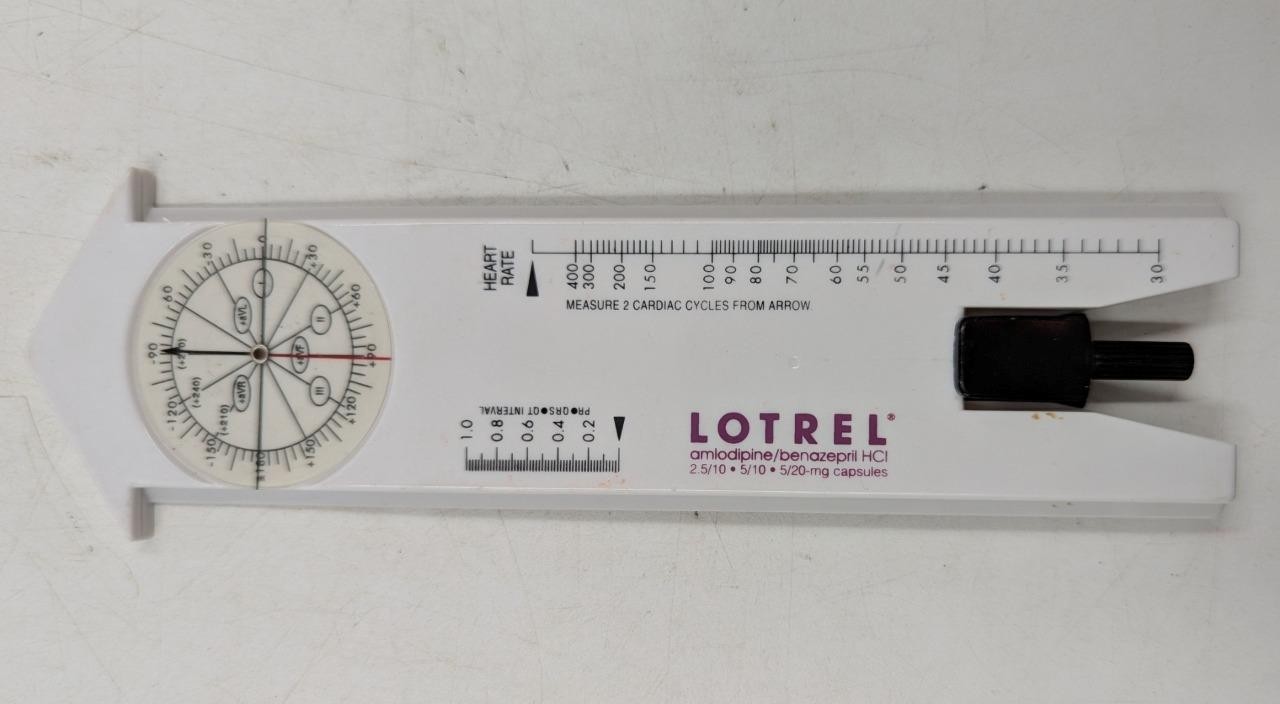 Vintage Lotrel Drug Rep Handout Pocket Tool Scale