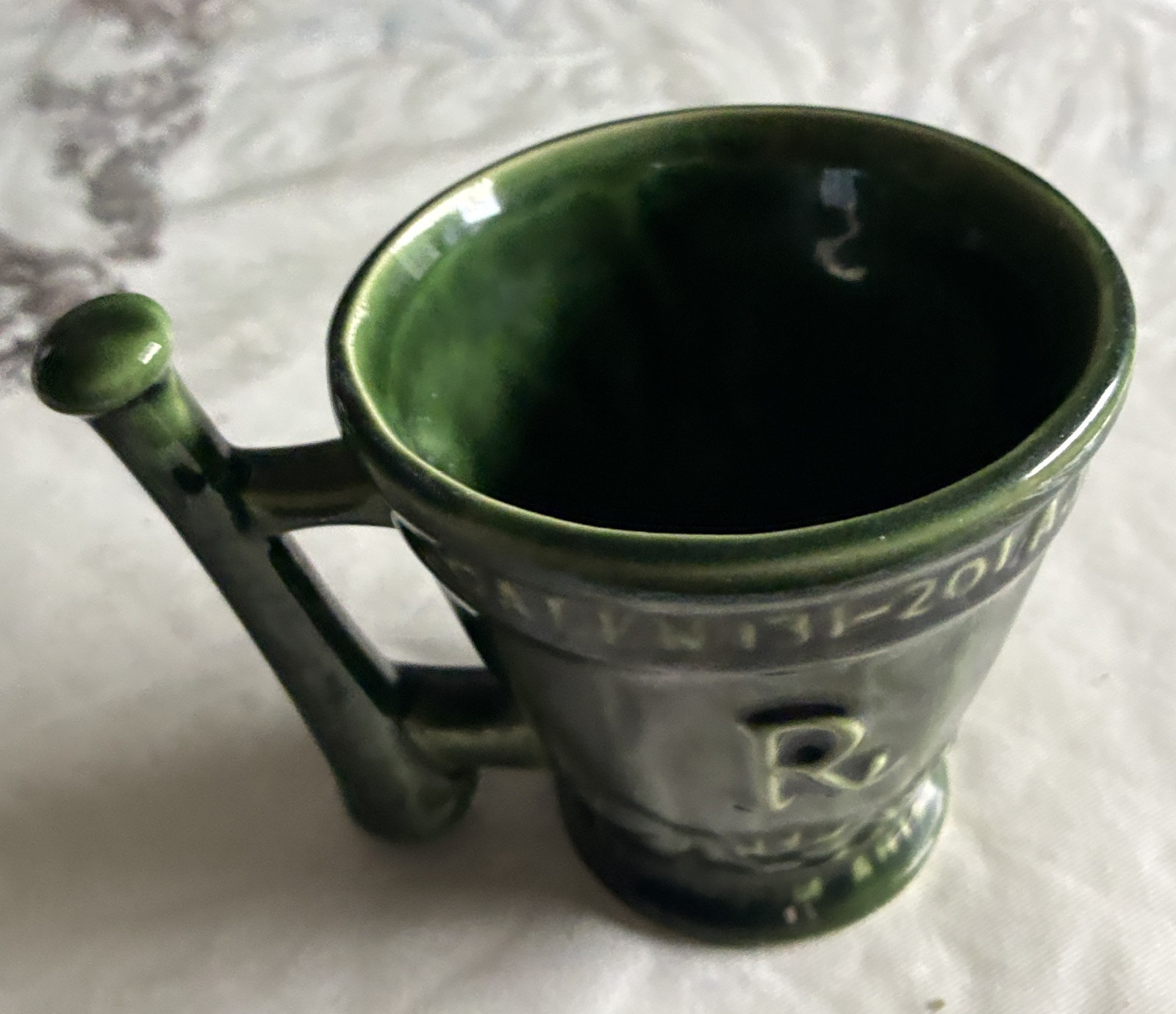 Vintage Green Schering Pharmacy Galen 131-20 Coricidin Rx Mug (McCoy?)
