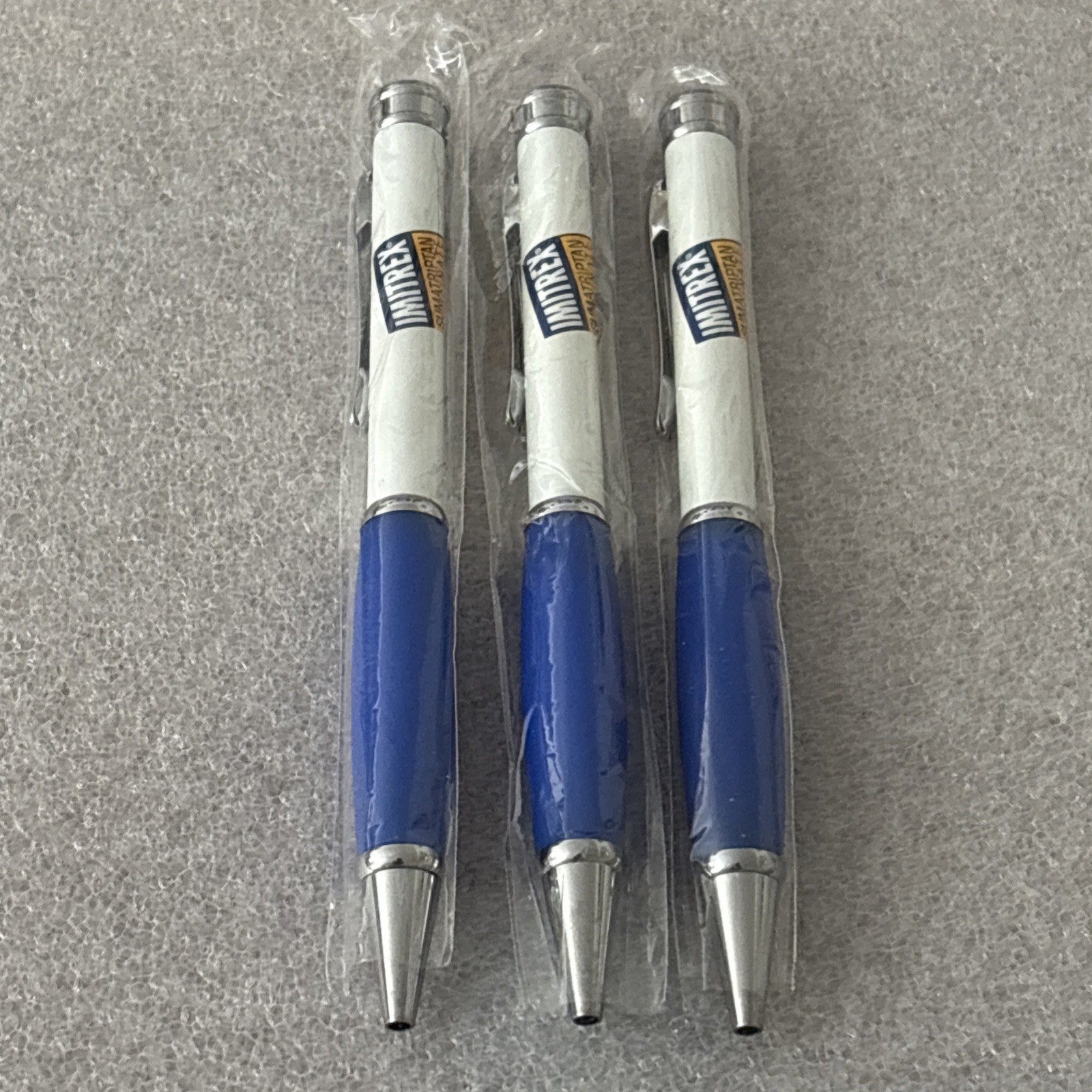 (3) IMITREX Pharma Drug Rep Promo Heavy Metal Pens