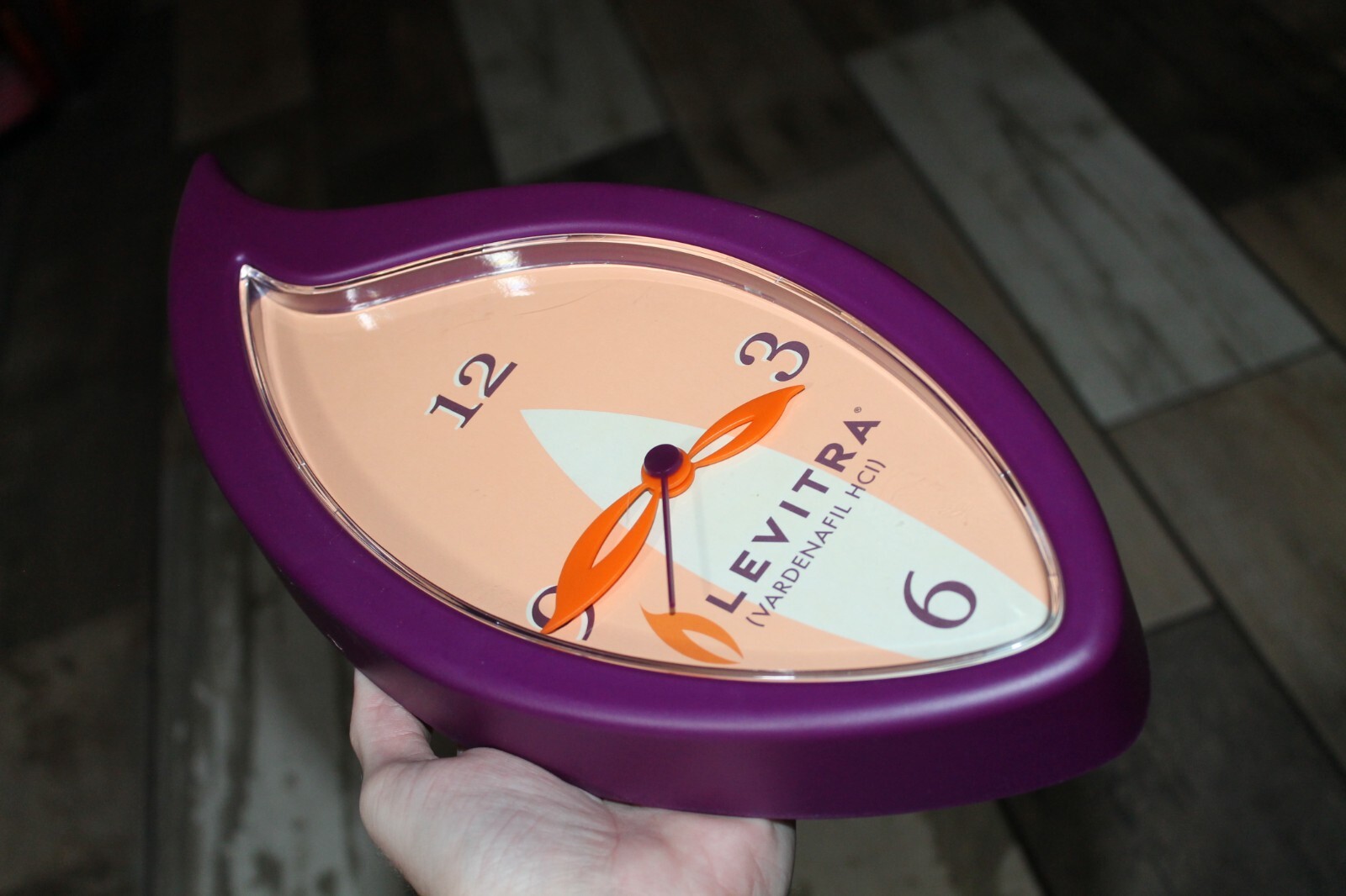 Levitra Wall Clock Battery Operated Male ED Medication Advertisement