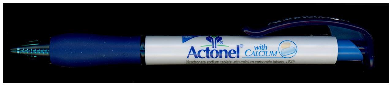 ACTONEL Pharmaceutical Drug Rep Pen Blue Rubber Grip Collectible