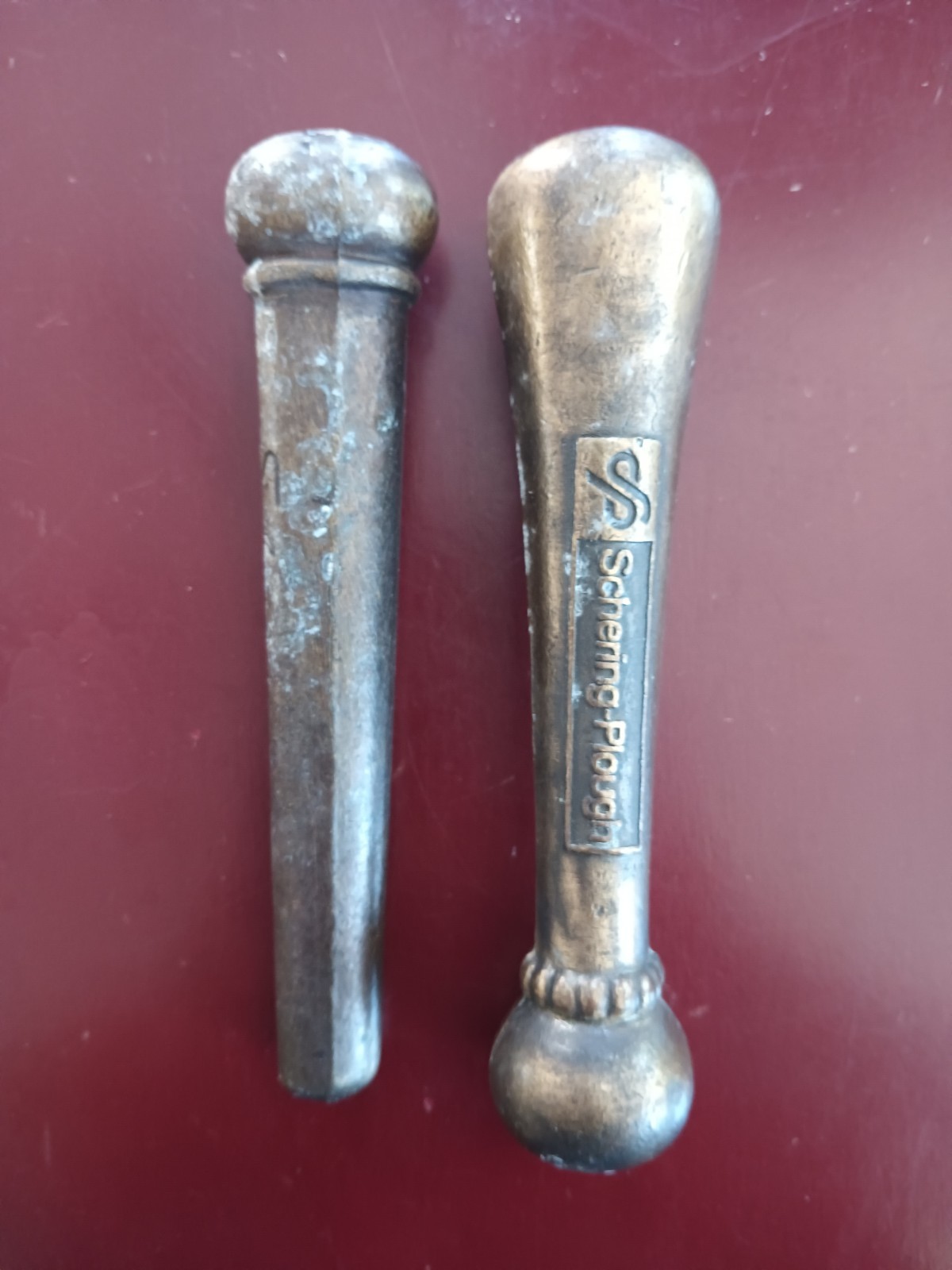 Vintage Solid Brass Schering Pestle Lot X2