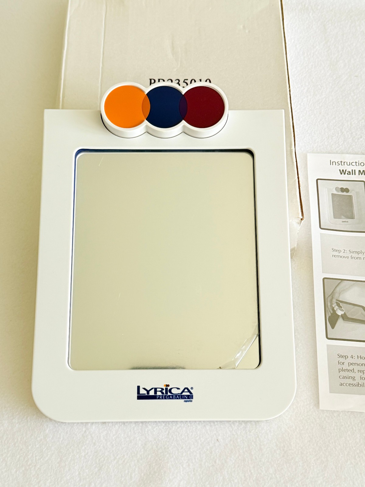 VINTAGE LYRICA PHARMACEUTICAL DRUG REP MIRROR – BRAND NEW