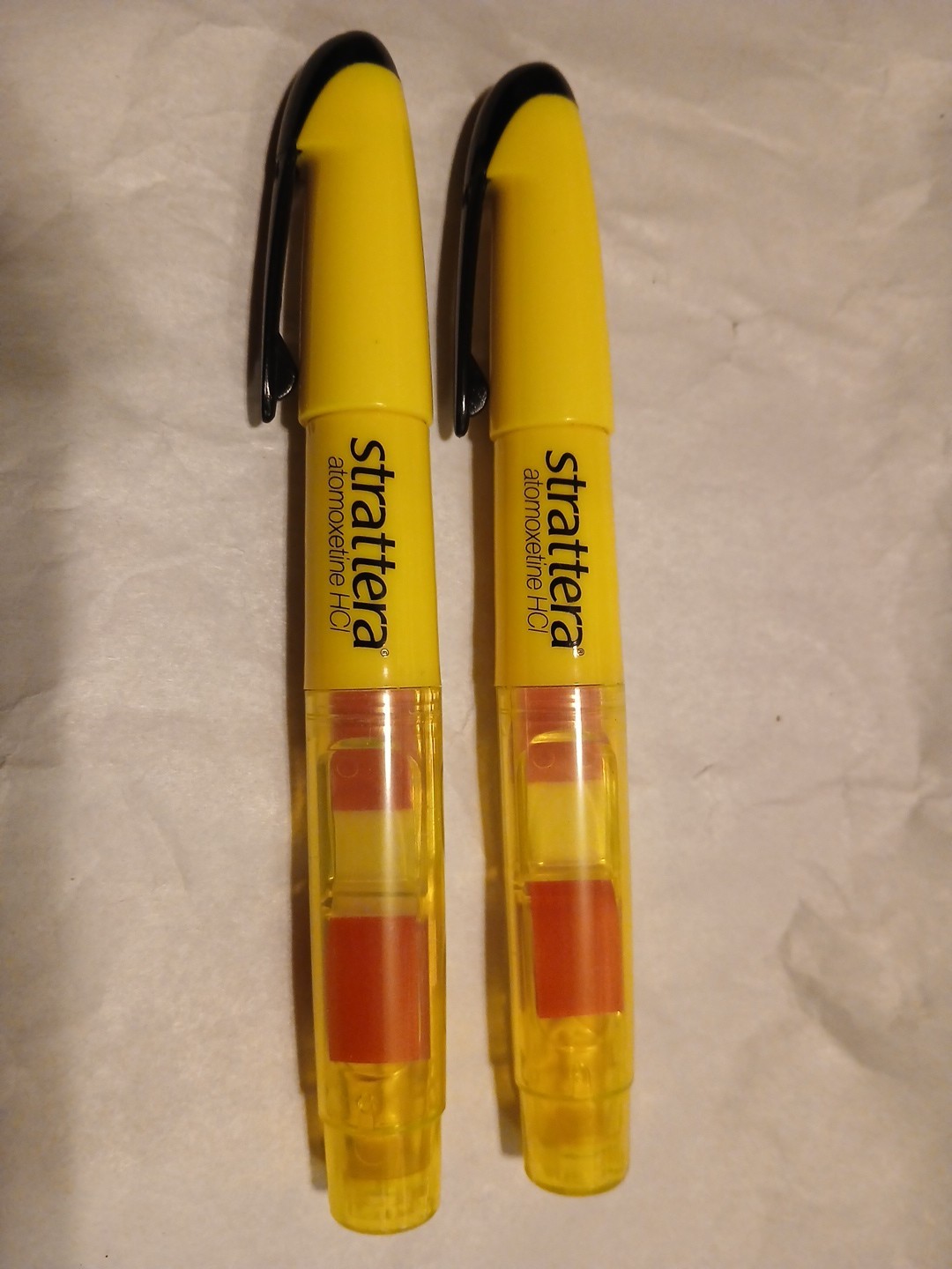 Strattera Highlighter Marker Pens w/Sticky Notes Medical Drug Rep Pharmaceutical