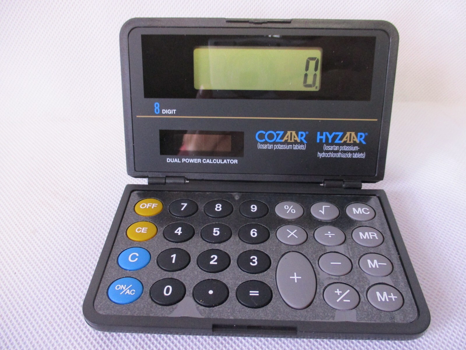 Cozaar Hyzaar Black Pocket Calculator Pharmaceutical Drug Rep Promo Advert